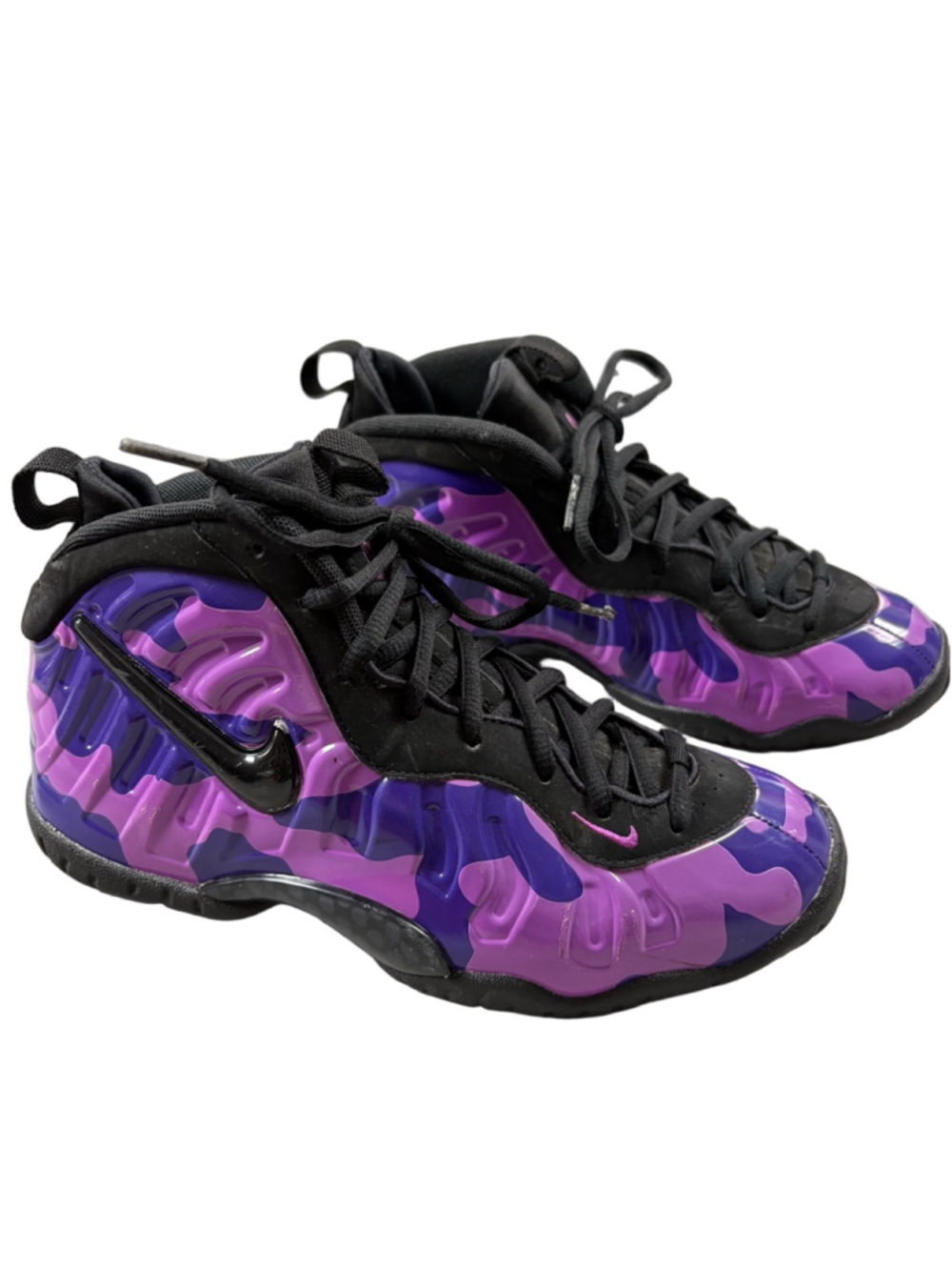 Nike Little Posite One 5Y Purple Camo Foamposite Sneakers Youth